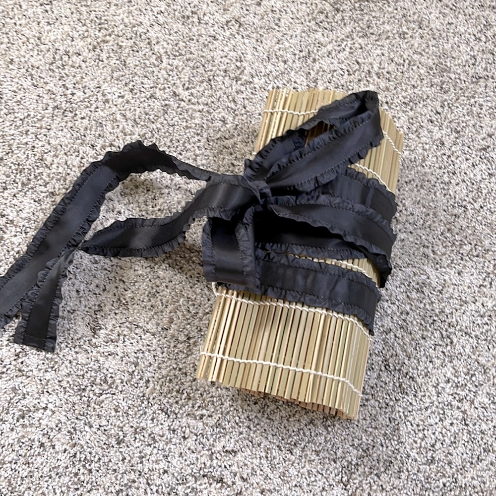Bamboo makeup brush holder